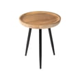 thumbnail image 1 of MH London Dilan Solid Mango Wood End Table 18 Inch Round Tray Top Natural, 1 of 9
