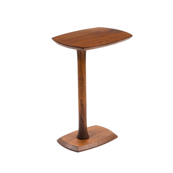 Stirling Solid Mango Wood C Shape End Table 25 Inch Walnut