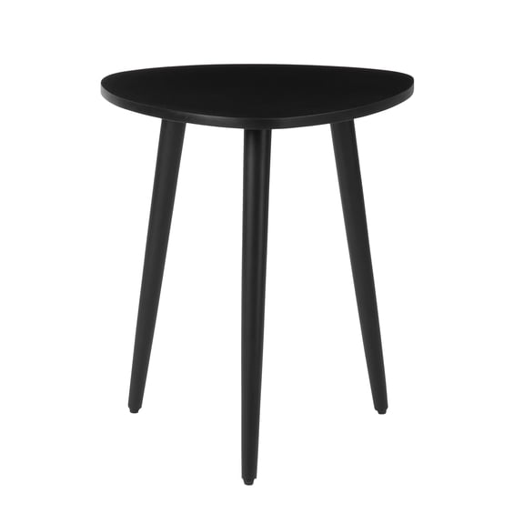 Bond Solid Mango Wood Triangle End Table 18 x 20 Inch Black