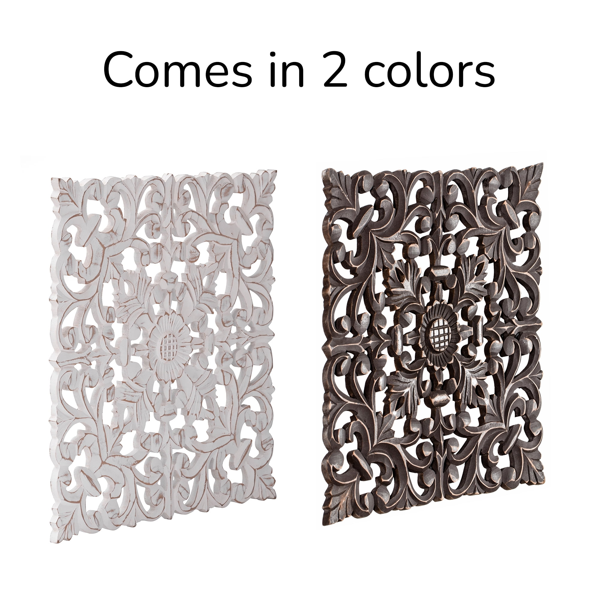 MH London Wall Medallion Large Wood Wall Decor Set of 2 Room Decor