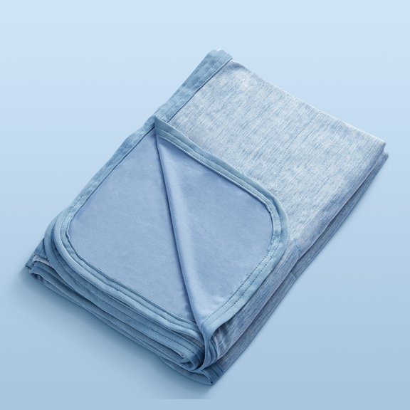 MH MYLUNE HOME Blue Cooling Blankets for Hot Sleepers, Cooling Throw Blanket for Sofa Bed, Lightweight Breathable Summer Thin Blanket for Travel Camping, King Size 90"x108"