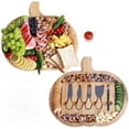 MH MYLUNE HOME Pumpkin Cheese Board Set Bamboo Charcuterie Board