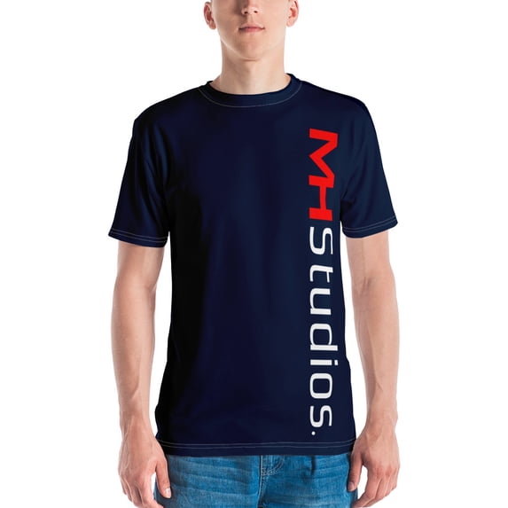 MH STUDIOS SLANT NAVY Men's t-shirt (L)