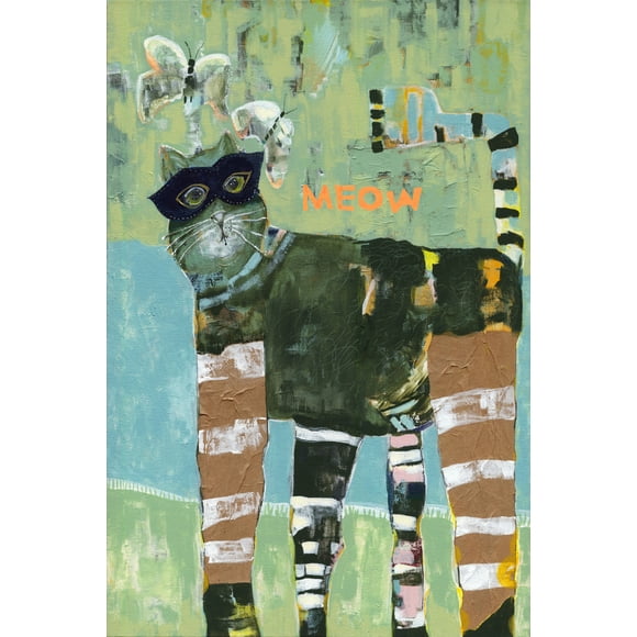 MH-TARDAA-08-C-60 60" x 40" - "Meow Cat Burglar" Frameless Giclee P