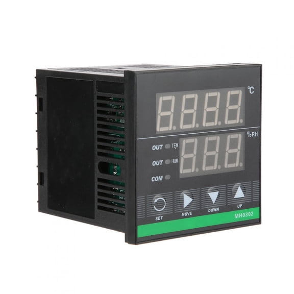 MH0302 Digital Temperature and Humidity Controller - Panel Mounted 72x72mm Industrial Thermostat