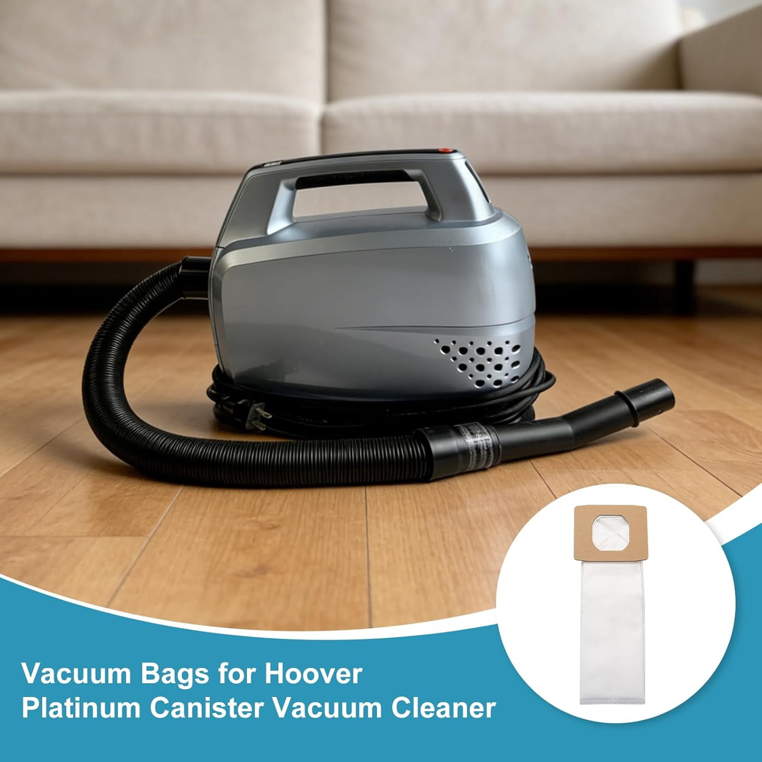 MHAWBL-10 Pack Type I HEPA Vacuum Cleaner Bags AH10005 SH10000 UH30010COM for Hoover Platinum Type I Canister Vacuum Cleaner,For Hoover Canister Vacuum Bags UH30010COM UH30010CCA