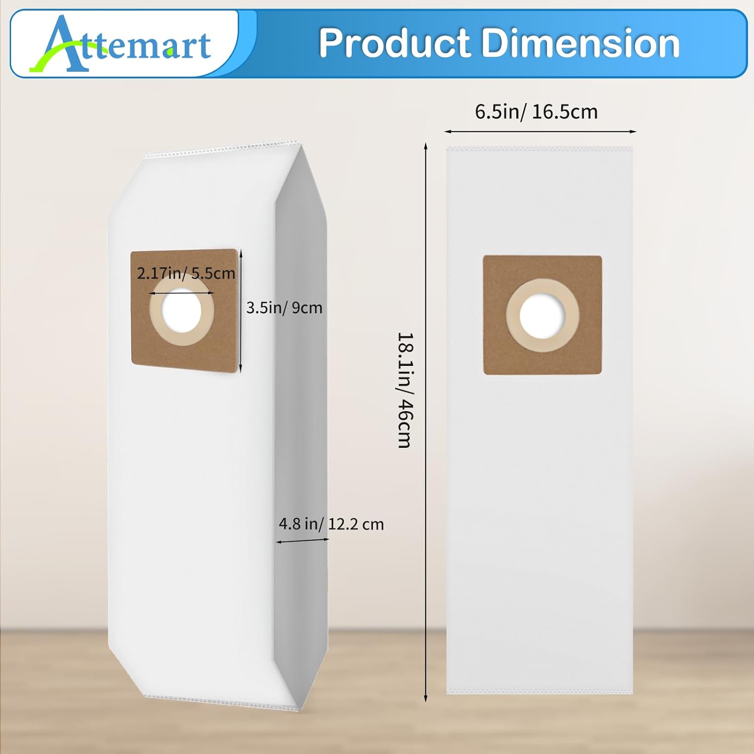 MHAWBL-10 Pack Type Y Vacuum Bags Replacement for Hoover WindTunnel Upright Vacuum Cleaner Style Y, Z, YZ Dust Bag, Replace to Part # AH10040, AH10165, 902481001, 4010100Y