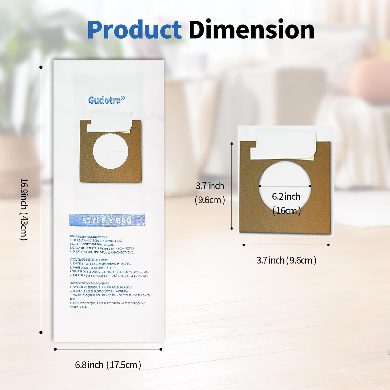 MHAWBL-10 Pack Type Y Vacuum Dust Cleaner Bags Replacement to Hoover WindTunnel Upright Cleaner Style Y, Z, YZ Paper Bags Replace Part 4010100Y Green