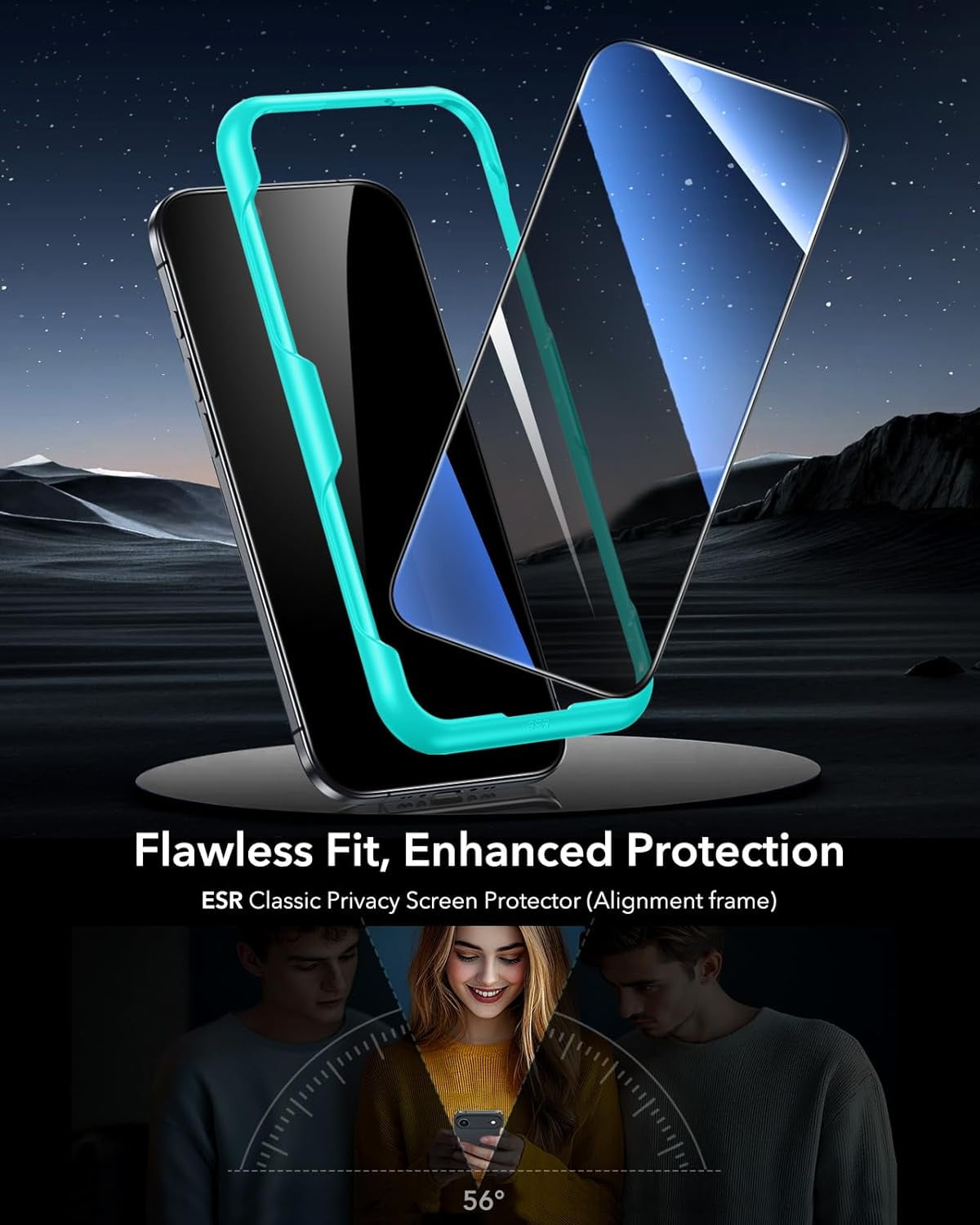 MHAWBL-3 Pack for iPhone 17e/iPhone 16e/iPhone 14/iPhone 13/13 Pro Privacy Screen Protector, Anti-spy Tempered-Glass Privacy Screen Protector, Micro-curved Edges, Case Friendly
