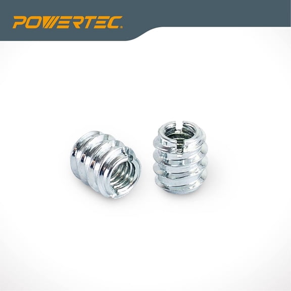 MHAWBL-71814 1/4"-20 Threaded Insert Installation Tool Set | T-Wrench with 50-PC Zinc Plated Threaded Inserts for Wood Furniture | 1/4"-20 Internal Threads x 11.9mm Long