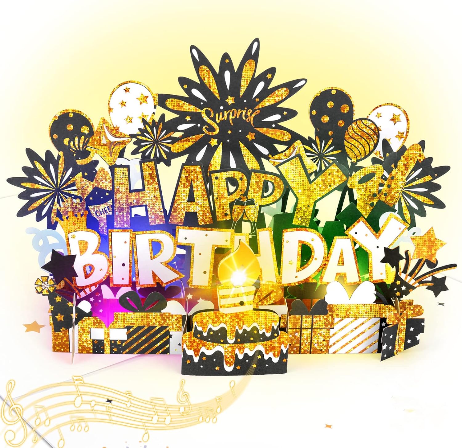 MHAWBL-Birthday Card | Musical Pop Up Birthday Cards w Light | Blow Out ...