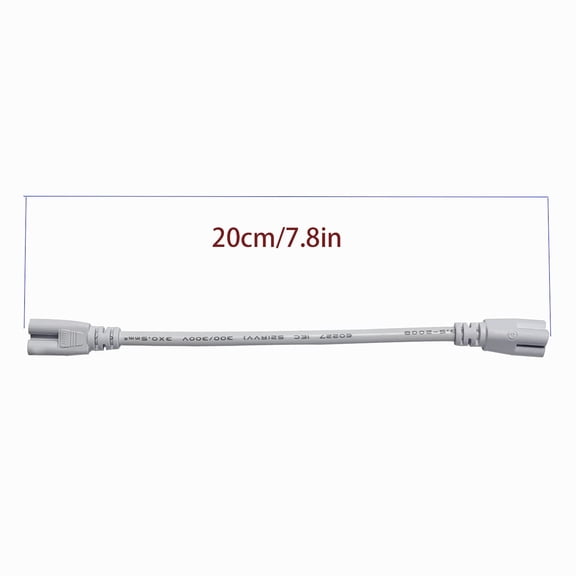 MHAWBL-LED Light Connection Cable T5 T8 Double End 3Pin Lamp Connecting Wire, 10-Pack, Female to Female Connector Cable for Integrated LED Tube, 20cm/7.8in
