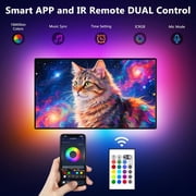 MHAWBL-Led Lights for TV LED Backlight,16.4FT RGB Smart LED Strip Lights for 65-75in TV, Bluetooth APP & Remote Control Music Sync & Multi-Scene Modes-USB Powered LED Lights for Bedroom/Gaming