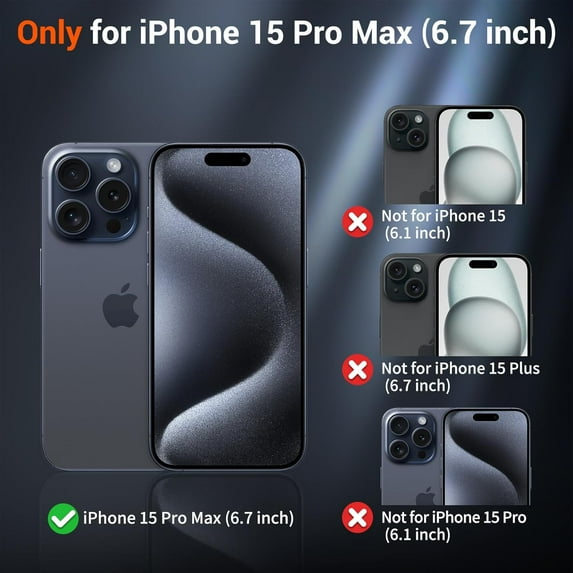 MHAWBL-Magnetic for iPhone 15 Pro Max Case(Compatible with MagSafe ...