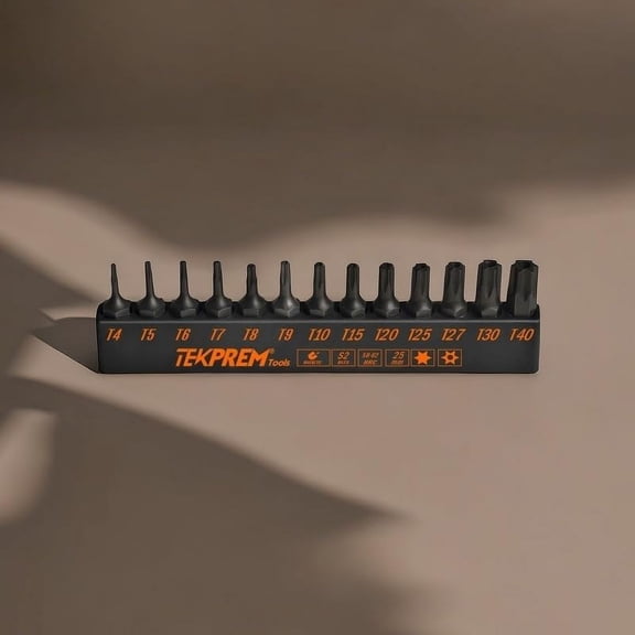 MHAWBL-Torx Bit Set with 1/4 inch Magnetic Bit Driver, 12-Piece Security Torx Screwdriver Bit Set with 1 inch T5 T6 T7 T8 T9 T10 T15 T20 T25 T27 T30 T40 Tamper Resistant