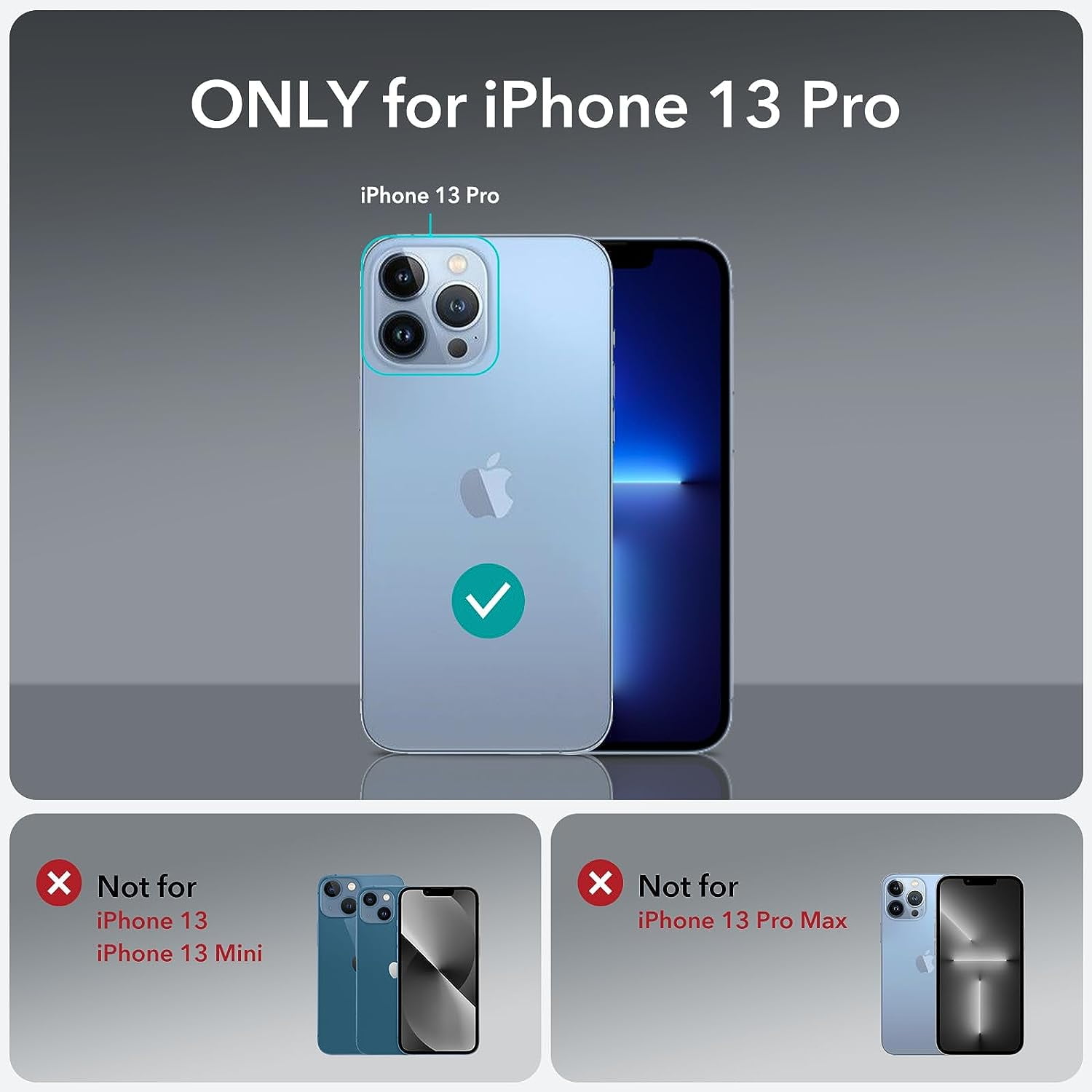 MHAWBL-for iPhone 13 Pro Case, Compatible with MagSafe, Shockproof Military-Grade Protection, Yellowing Resistant, Magnetic Phone Case for iPhone 13 Pro, Classic Series, Clear Blue