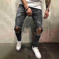 thumbnail image 1 of MHFRRA Bootcut Jeans for Men Male Jeans Ripped Slim Pants Trousers and Trousers Size XXXL, 1 of 6