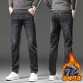 thumbnail image 1 of MHFRRA Bootcut Jeans for Men Men's Winter Casual Jeans Outdoor Velvet Denim Pants Size 31, 1 of 4