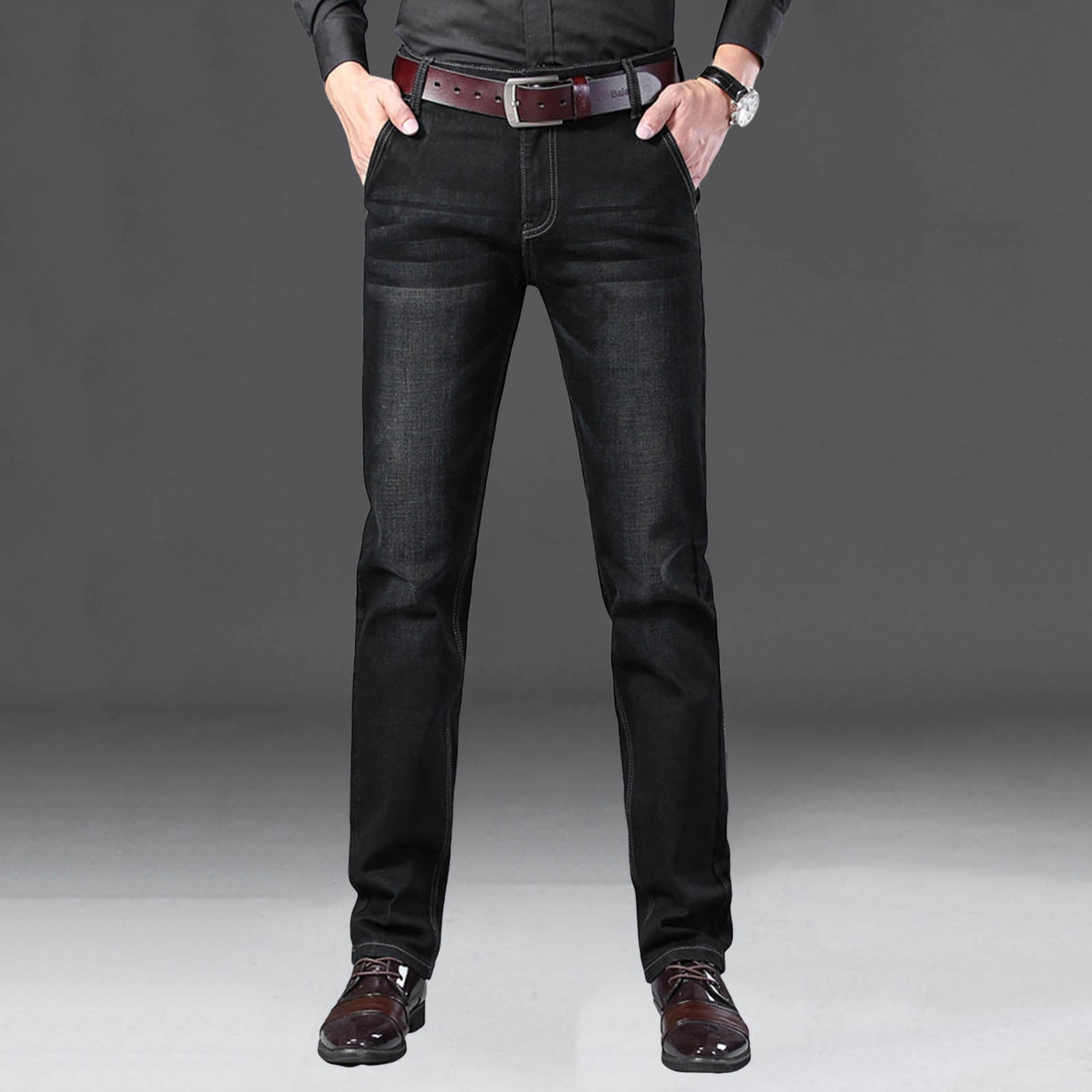 MHFRRA Bootcut Jeans for Men Mens Jeans Slim Casual Loose Straight ...