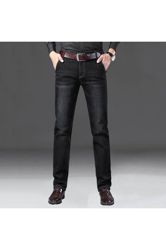 Bootcut Jeans for Men Mens Jeans Slim Casual Loose Straight Stretch Long Pants Trend Jeans Casual Pants Size XL