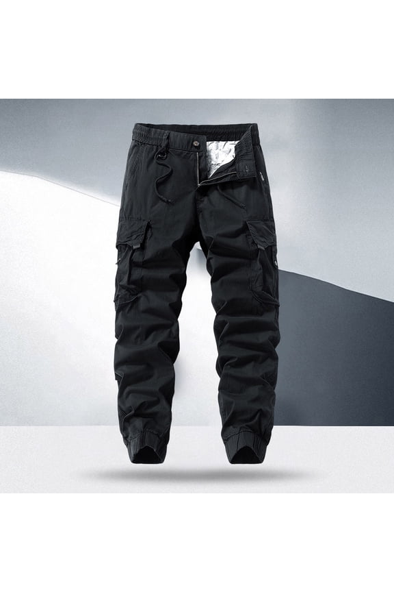 Cargo Pants Men's Cargo Pants Joggers Slim Fit Pocket Outdoor Casual Tapered Work Pants Comfortable Lightweight Utility Hiking Travel
