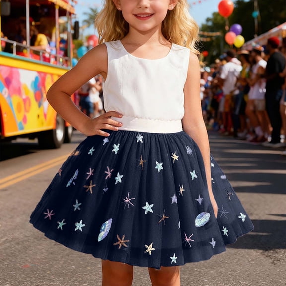 MHFRRA Christmas Tutu Girls Carnival Tutu Skirt with Floral Print Layered Mesh Party Dress for Dance Performance and Ballet Recitals 5-6 Years
