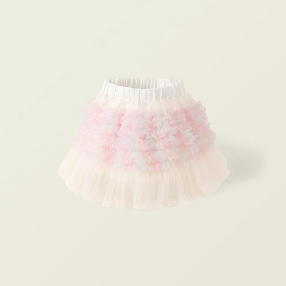 MHFRRA Christmas Tutu Girls Skirts Toddler Baby Casual Party Layered Tutu Dress for 12 Months To 7 Years Soft Stretchy Waist Comfortable Everyday Wear 5-6 Years