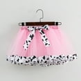thumbnail image 1 of MHFRRA Girls Dress Toddler Girls Birthday Party Tutu Skirt Performance Skirt Bowkot Cute Fashion Cow Stripe Printing Skirt 6-8 Years, 1 of 4