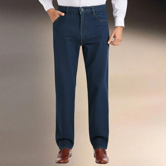 MHFRRA Mens Baggy Jeans Relaxed Fit Straight Leg High Rise Casual Denim Pants for Autumn Comfortable Everyday Trousers with Classic Style and Durable Fabric