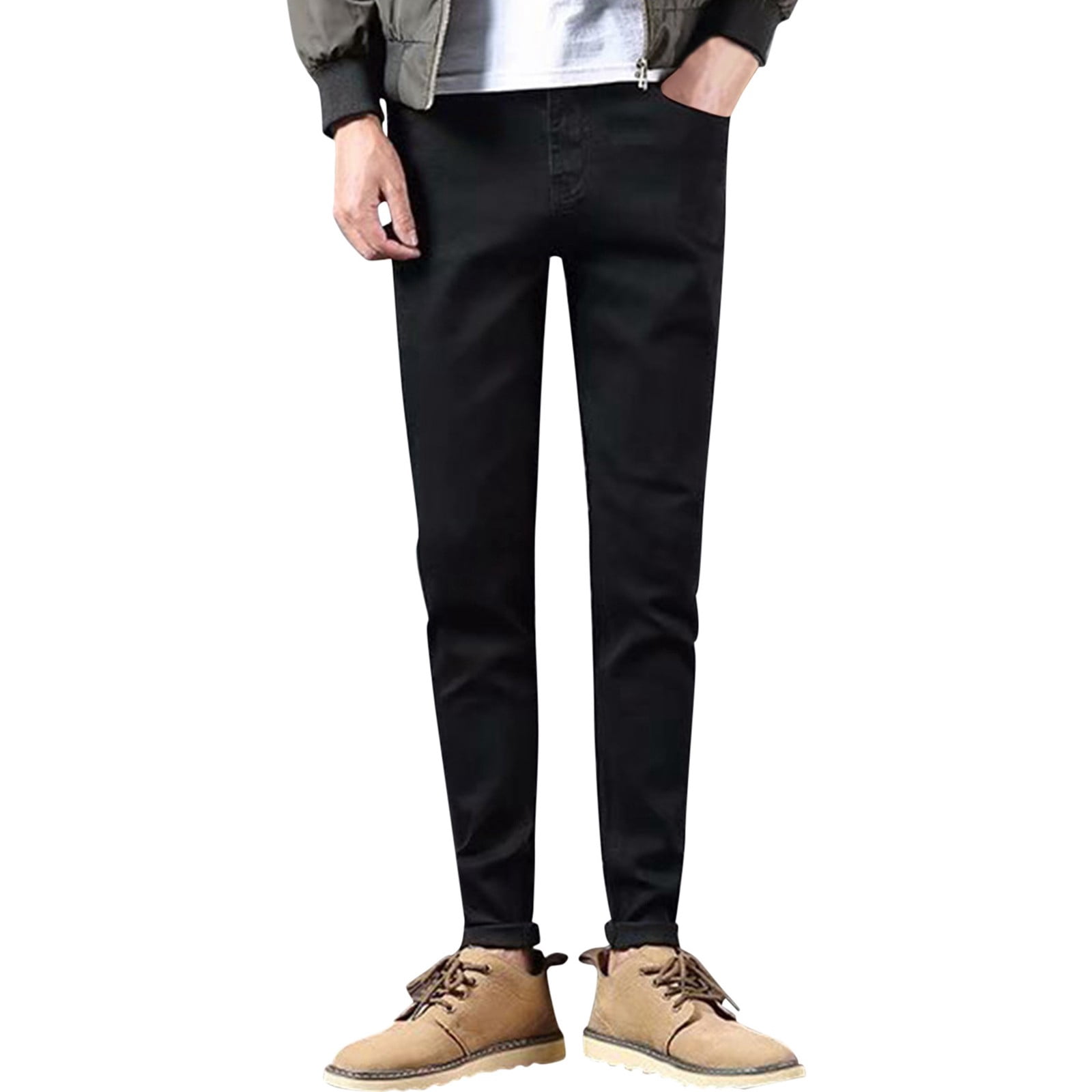 MHFRRA Mens Bootcut Jeans Men's Stretch Slim Pants Straight Leg Jeans ...