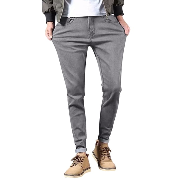 MHFRRA Mens Bootcut Jeans Men's Stretch Slim Pants Straight Leg Jeans Pants Size 33