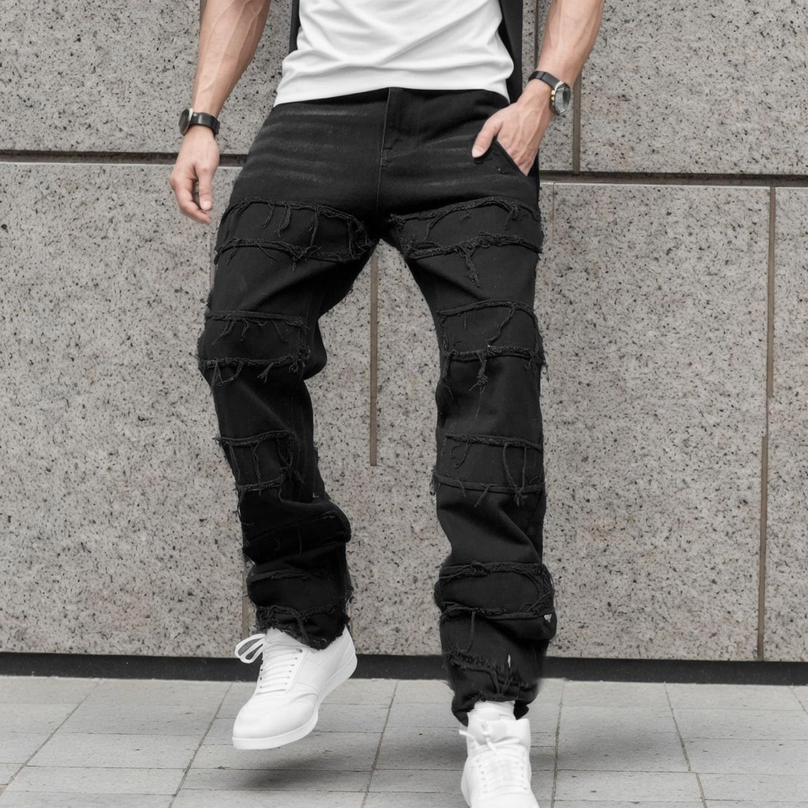 Men's retro vintage washed straight leg jeans, Denim Trouser, casual four season streetwear street style, zipper placket, solid color pattern, daily wear of denim pants, if you like loose fit, it is Men's retro vintage washed straight leg jeans, Denim Trouser, casual four season streetwear street style, zipper placket, solid color pattern, daily wear of denim pants, if you like loose fit, it is
