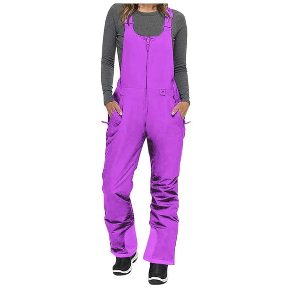 MHFRRA Snow Jacket Women's Snowboarding Pants with Suspenders Windproof & Ski Pants for Winter Sports XL