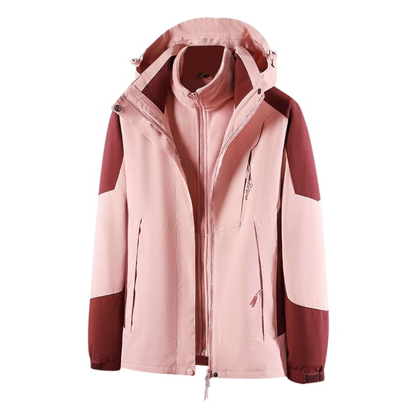 MHFRRA Snow Suits for Women Women's Lightweight Oversized Long Sleeve Zip Water Packable Jacket Warm Two In One Wearing Ski Suitt Winter Coat