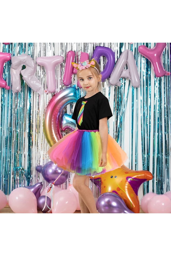 Toddler Tutu Kids Girls Dance Party Skirt Ballet Skirts 6-8 Years