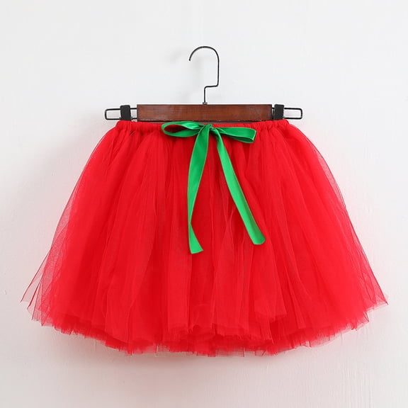 MHFRRA Toddler Tutu Kids Girls Holiday Party Dance Party Skirt Ballet Skirts 5-8 Years