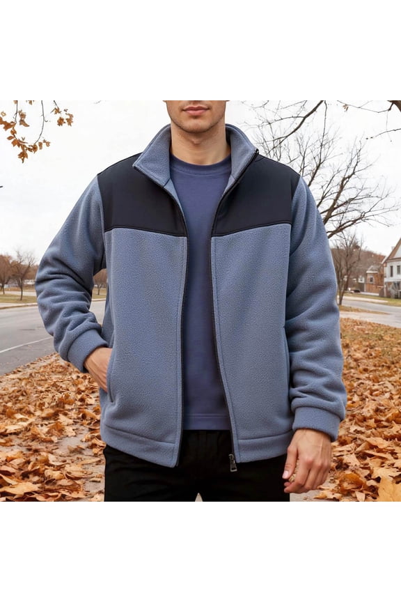 Winter Coat Men Men's Lined Thickened Jacket for Fall and Winter Casual Wear Stand up Collar Top for Guys