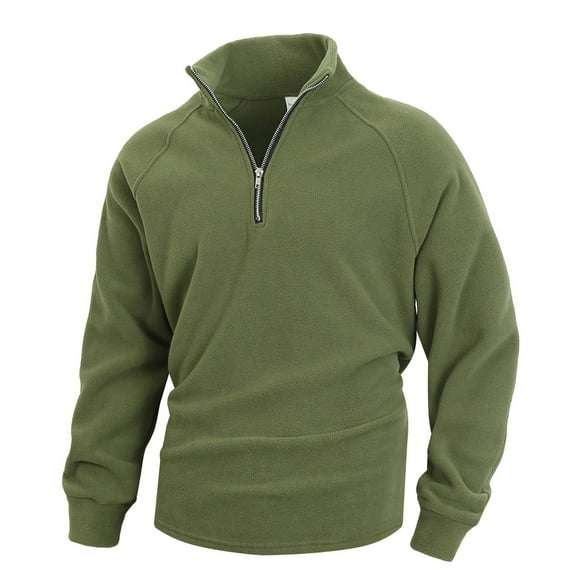 MHFRRA Winter Coats Men's Fashion Slim Stand Collar Long Sleeve Pullover Sweater Casual Jacket