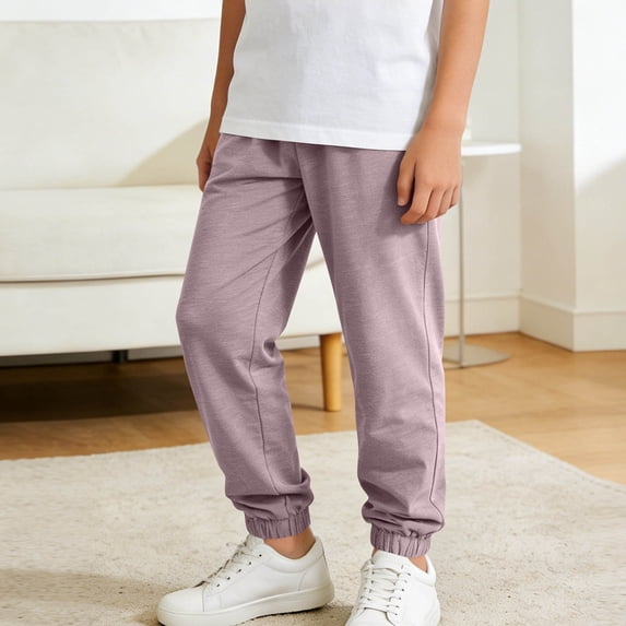 MHOSTAFH Boys Sweatpants Summer Solid Color Running Trousers Kids Lightweight Joggers Pant for 1-14 Years