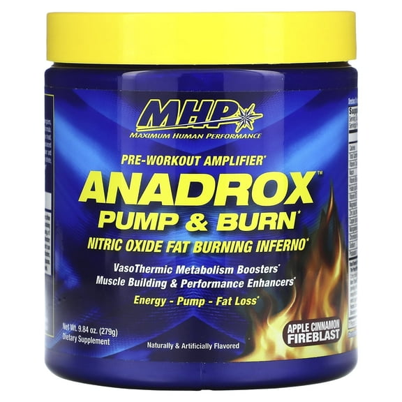 MHP Anadrox Pump & Burn, Pre-Workout Amplifier, Apple Cinnamon Fireblast, 9.84 oz (279 g)