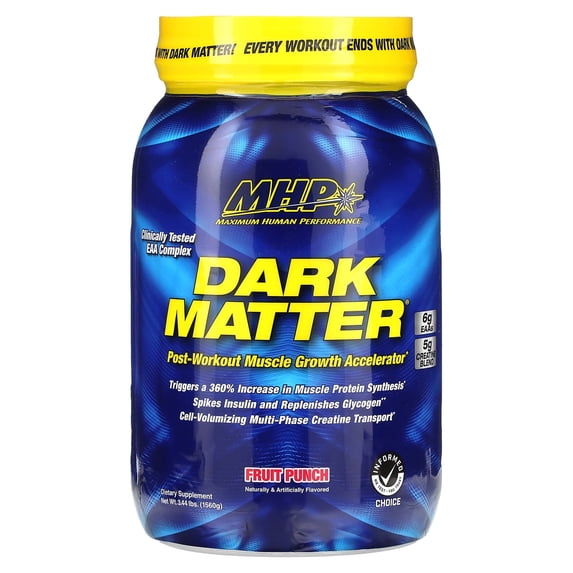MHP DARK MATTER, Post-Workout Muscle Growth Accelerator, Fruit Punch, 3.44 lbs (1,560 g)