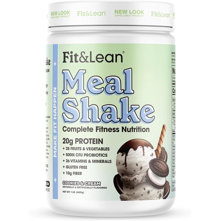 Fit & Lean Meal Shake, Cookies & Cream, 10 Servings, 20 g Protein