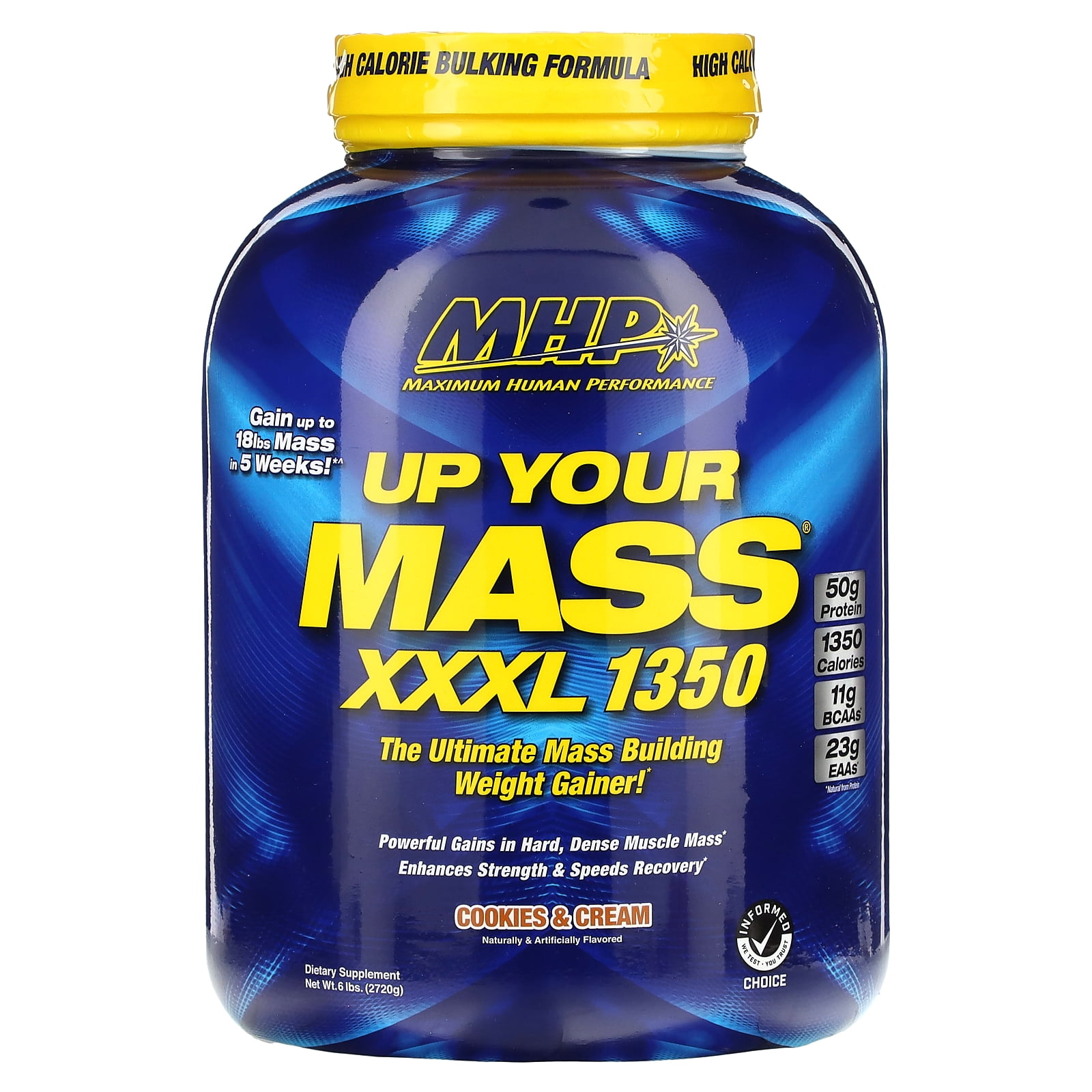 MHP Up Your Mass XXXL 1350, Cookies & Cream, 6 lbs (2,720 g)