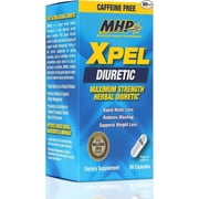 MHP Xpel Maximum Strength Diuretic Water Pills, for Water Retention Relief, Weight Loss Support, Caffeine-Free with Vitamin B-6 Potassium Dandelion Root, 80 Capsules