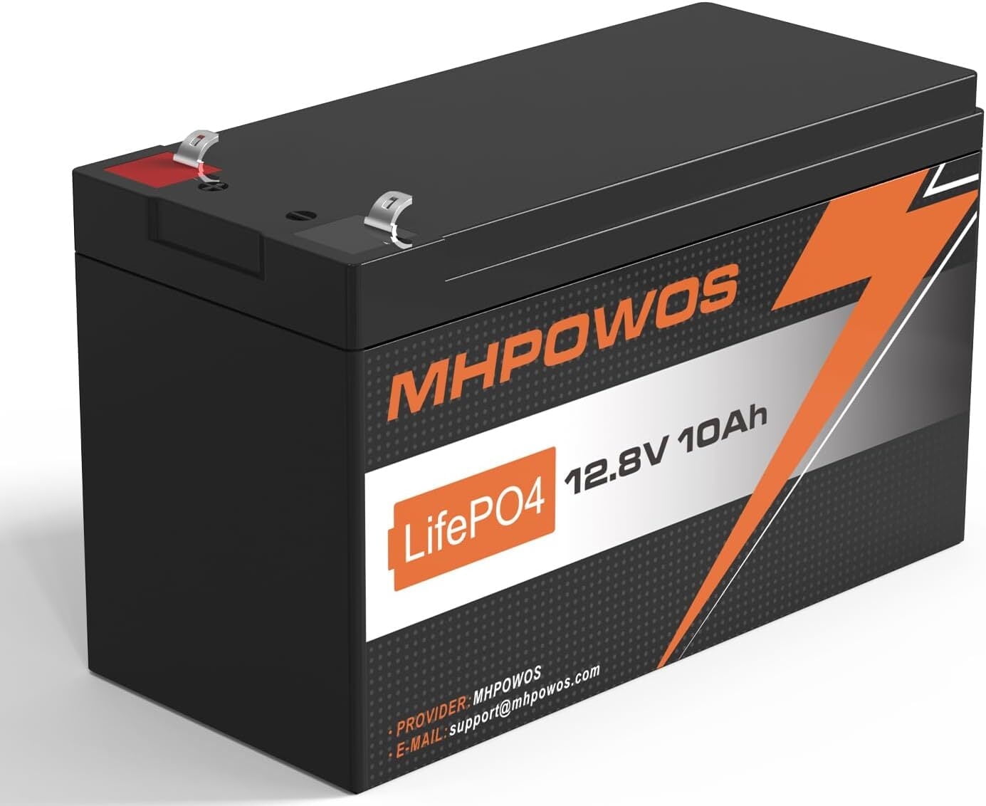 MHPOWOS 12V 10Ah LiFePO4 Lithium Battery, 10A BMS Rechargeable Deep Cycle Applied for Alarm System, Backup UPS, Ride on Toys, Scooter