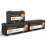 MHPOWOS 12V 24V 100Ah 200Ah LiFePO4 Lithium Battery, Built-in BMS Rechargeable Iron Phosphate Deep Cycle Lithium Battery for Solar RVs Outdoor Camping Marine