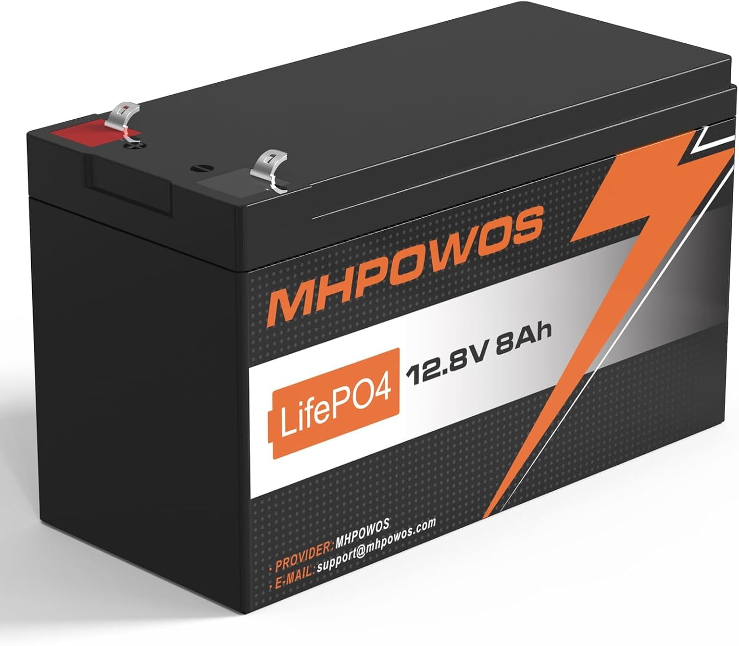MHPOWOS 12V 8Ah LiFePO4 Lithium Battery Deep Cycle Battery 3000+ Cycles Rechargeable Battery Built-in BMS for Outdoor Camping RV Backup