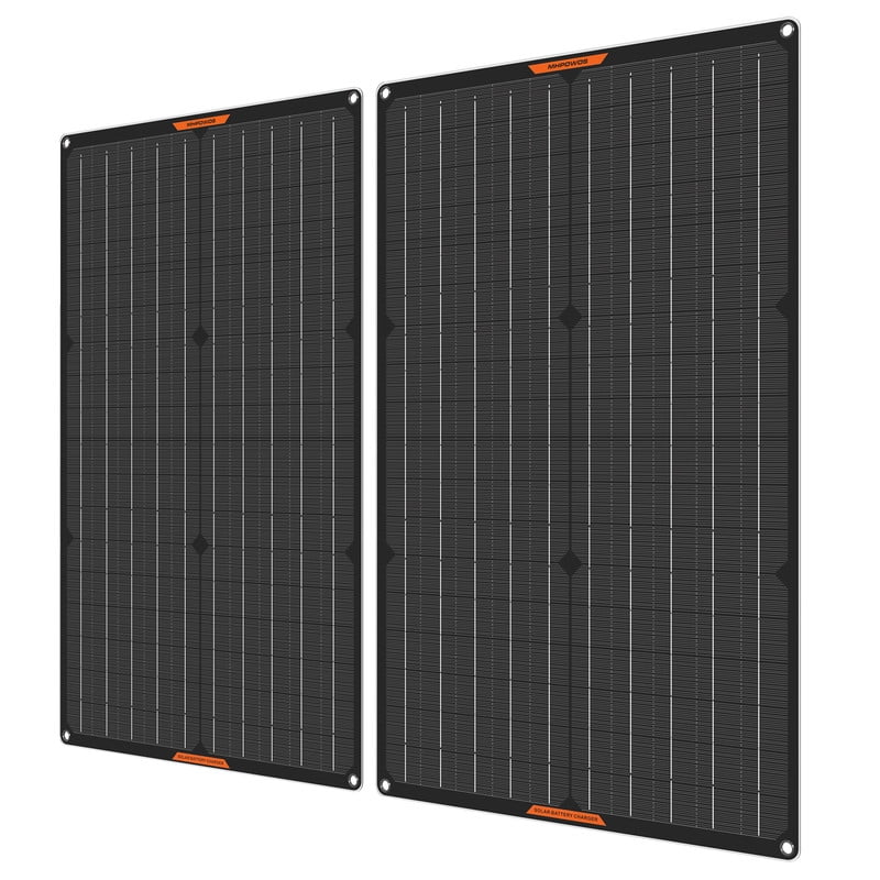 MHPOWOS 2 PCS 30W Portable Solar Panel Trickle Charger, 12V Car Battery Maintainer Built-in UltraSmart MPPT Waterproof for RV Marine Motorcycles Truck Outdoor Camping Lifepo4 battery