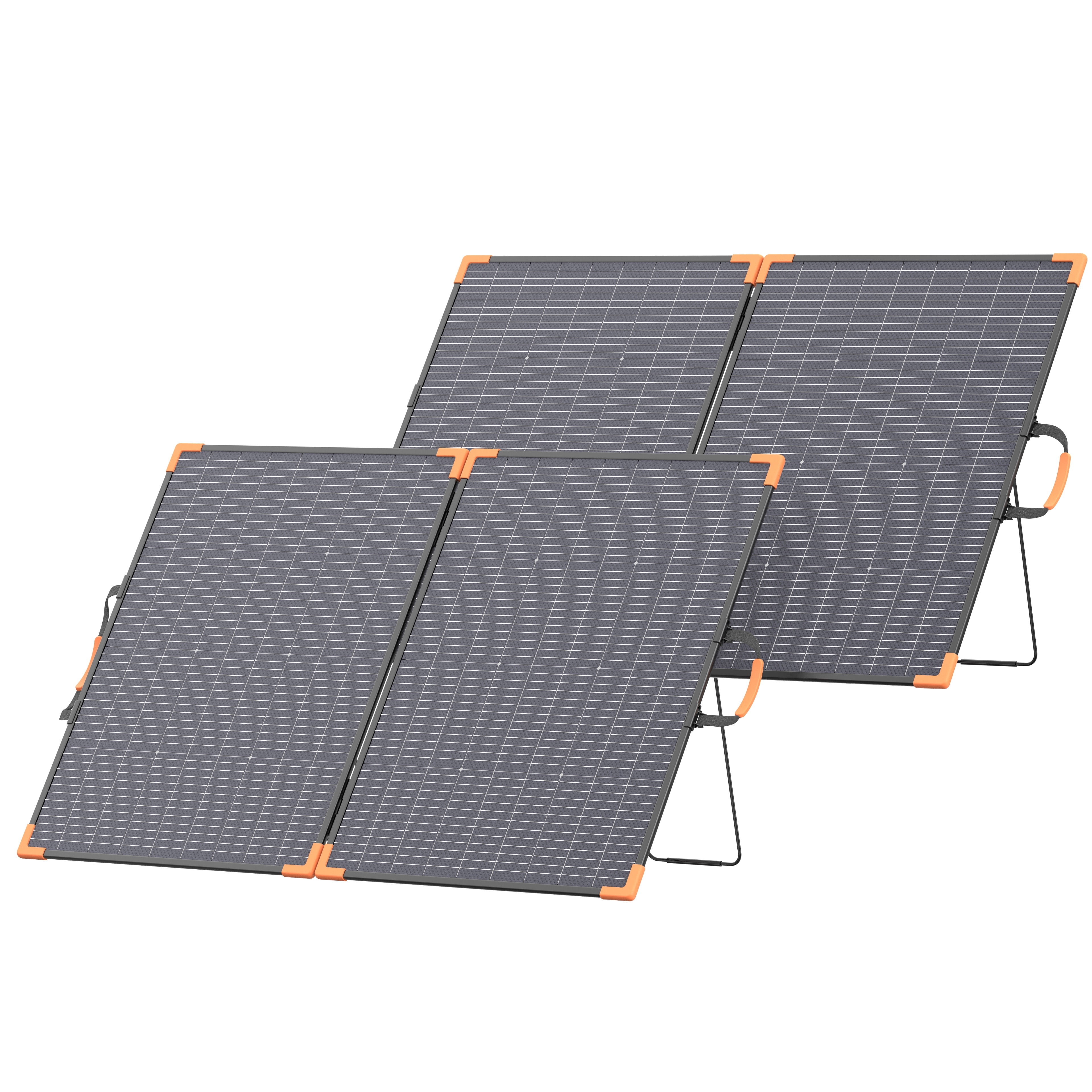 MHPOWOS 2 pack 200W Portable Solar Panels Bifacial 20V Foldable IP68 Waterproof for Power Stations Solar Generator Outdoor Camping RsV Off Grid System