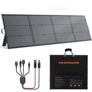MHPOWOS 220W Portable Solar Panel 23.5% Efficiency Solar Charger with Adjustable Kickstand Foldable Solar Panel for Camping RV Home Backup